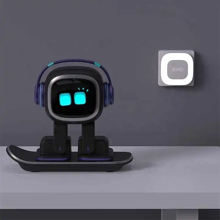 EMO Robot Smart AI Desktop Pet Robot With Alarm Clock Cute Intelligent EMO Go Home Toys For Kids