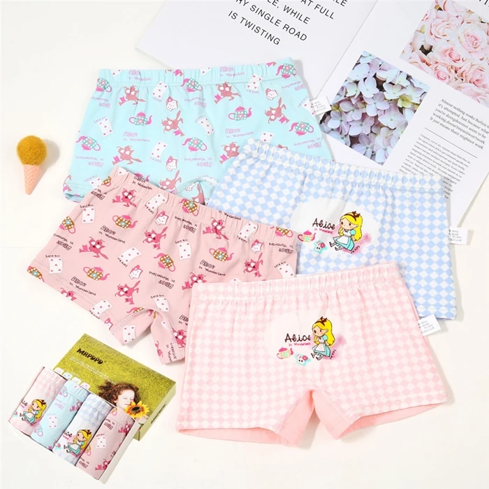 Wholesale good price China kids clothing cotton printed box set girls underwear