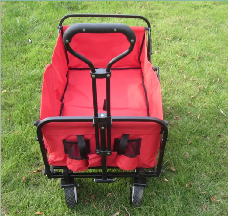 Outdoor Folding Beach Fishing Wagon Trolley Cart