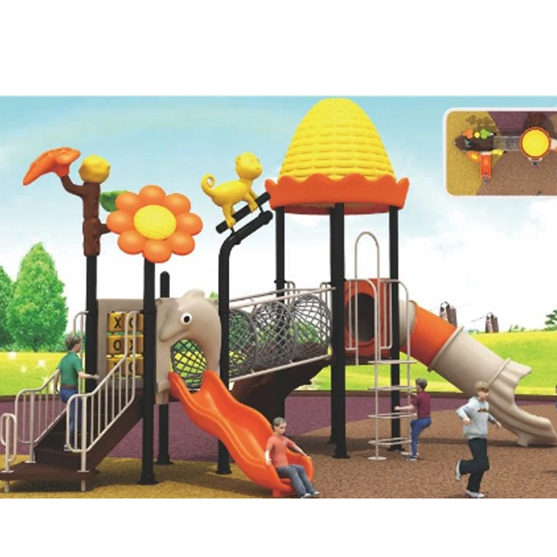 Nature Playgrounds Children's Outdoor Playground Equipment With Complex Slides On Sale