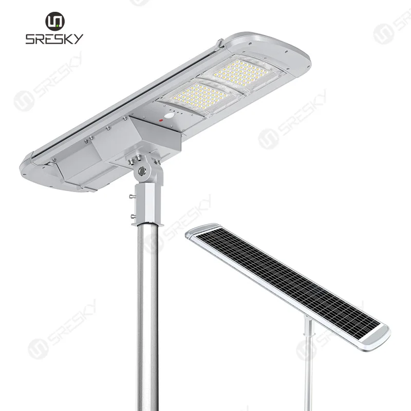 Sresky new design 40W all in one integrated solar led street light with dust sweeping and snow cleaning function