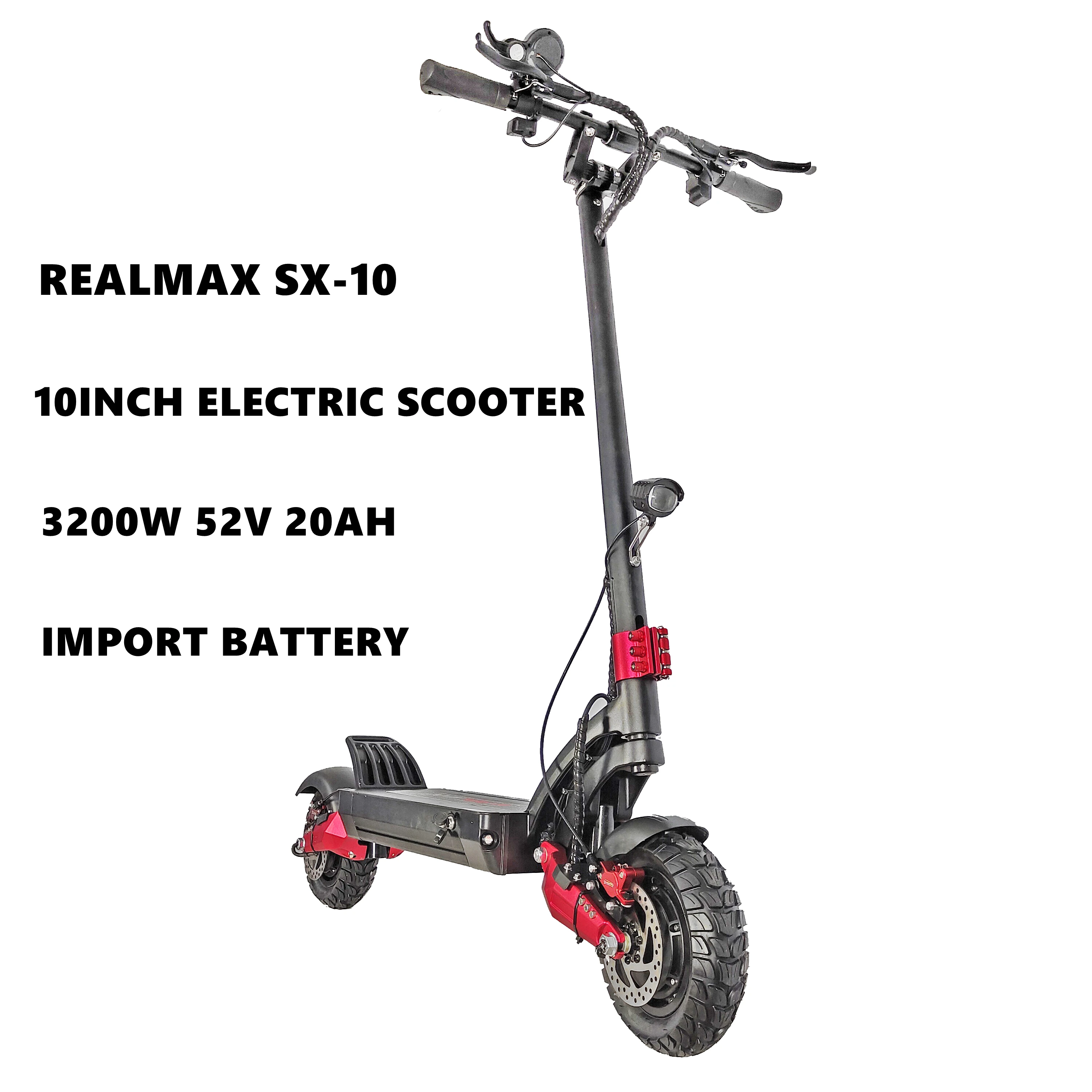 Китай оптовая продажа фабрика REALMAX двойной двигатель Лучшая производительность 3200 Вт складной электрический скутер в наличии