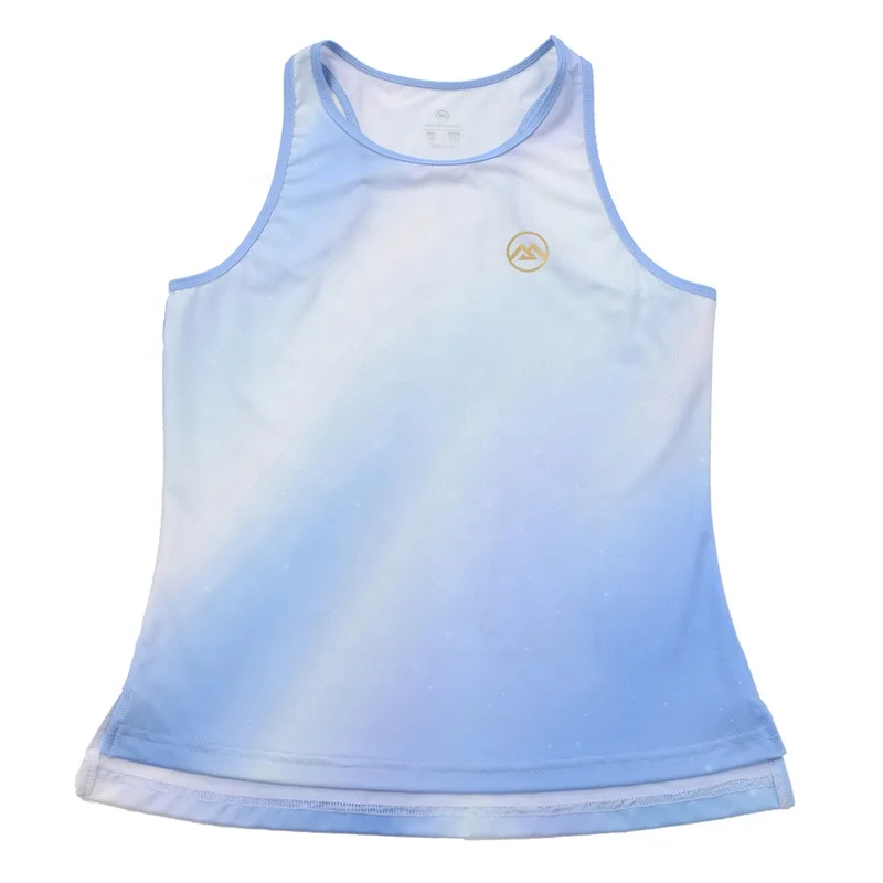 Monton Ultralight 100% Recycled Polyester Custom Design Sublimated Womens Running Singlet