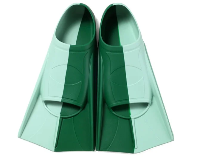 Manufacturer price Full Foot Swim Fins Diving Snorkeling Flippers Short Blade Silicone Swimming Fins with two-tone