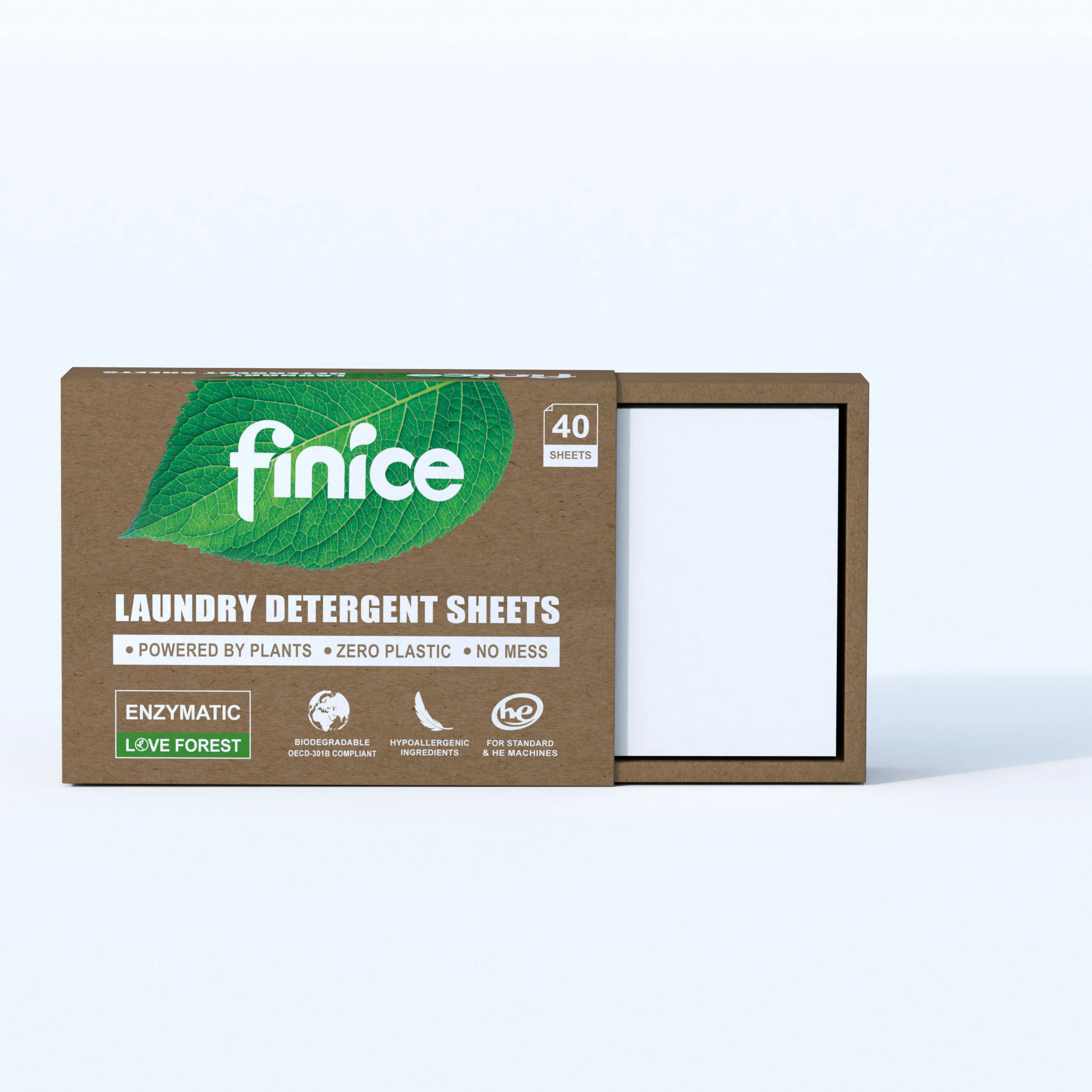 finice New trending plant extract based biodegradable eco-strips laundry detergent sheets