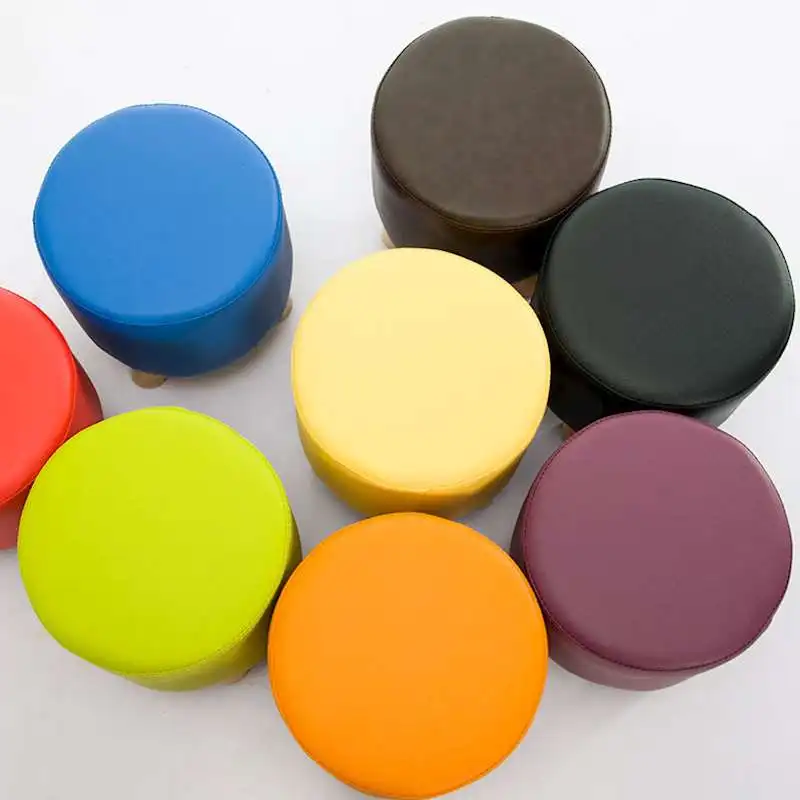 Modern Living Velvet Small Ottoman Pouf