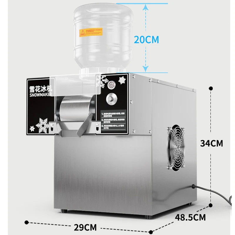 Snow Flake Ice Making Machine 110V 220V Ice Snow Bingsu Maker Machine Korean Kakigori Machine
