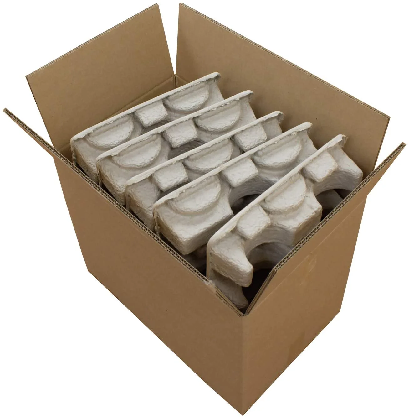 12 Bottle Molded Pulp Wine Shipper Complete Heavy Duty Wine Packaging moulded pulp products for supermarket