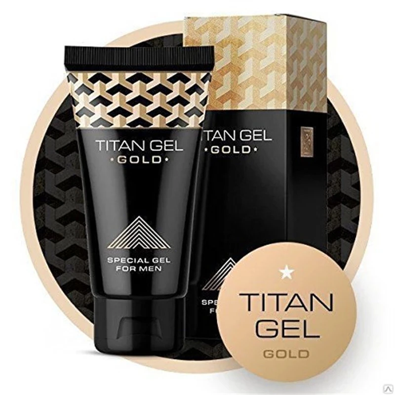Hot selling original white mouth gold titan gel white tube Golden packaging titan gel 50g massage cream for men