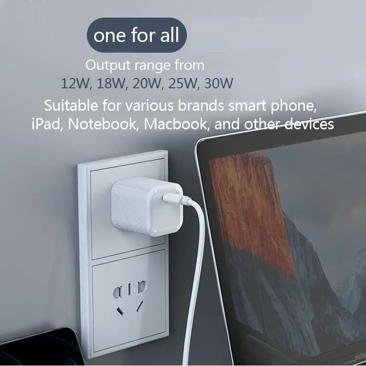 30 Вт PD QC3.0 USB быстрое настенное зарядное устройство GaN хит продаж C дорожное мини размер для i
