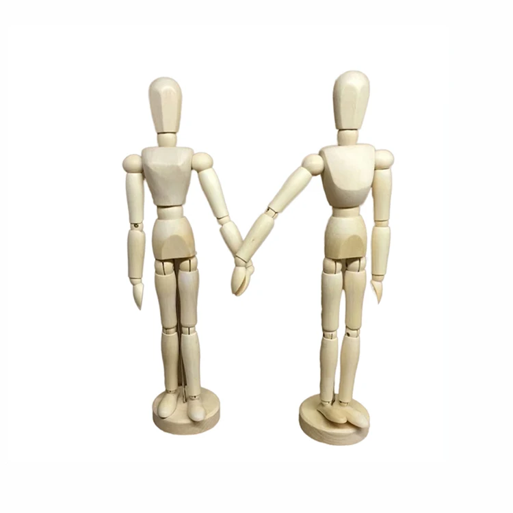 (30cm) Artist Sketch Model Mannequin Sketch Artist Drawing Manikin Adjustable Wooden 12" Customized Logo Multifunction OEM