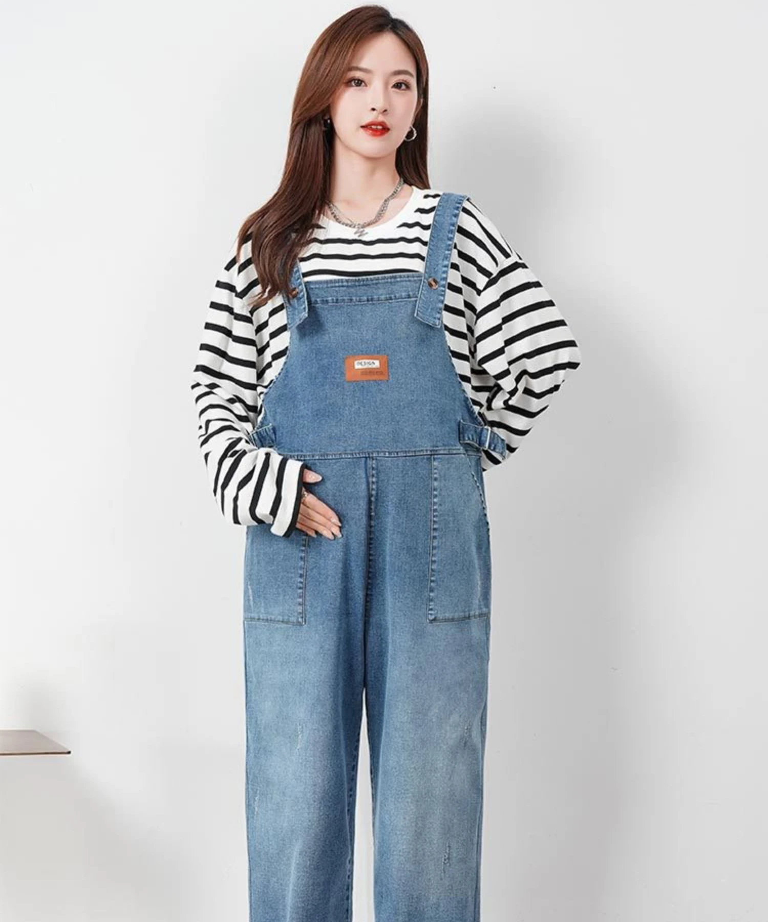 New Design Denim  Dungarees/Overalls for  Pregnant Women Breathable with Logo Thin Coated New Processing