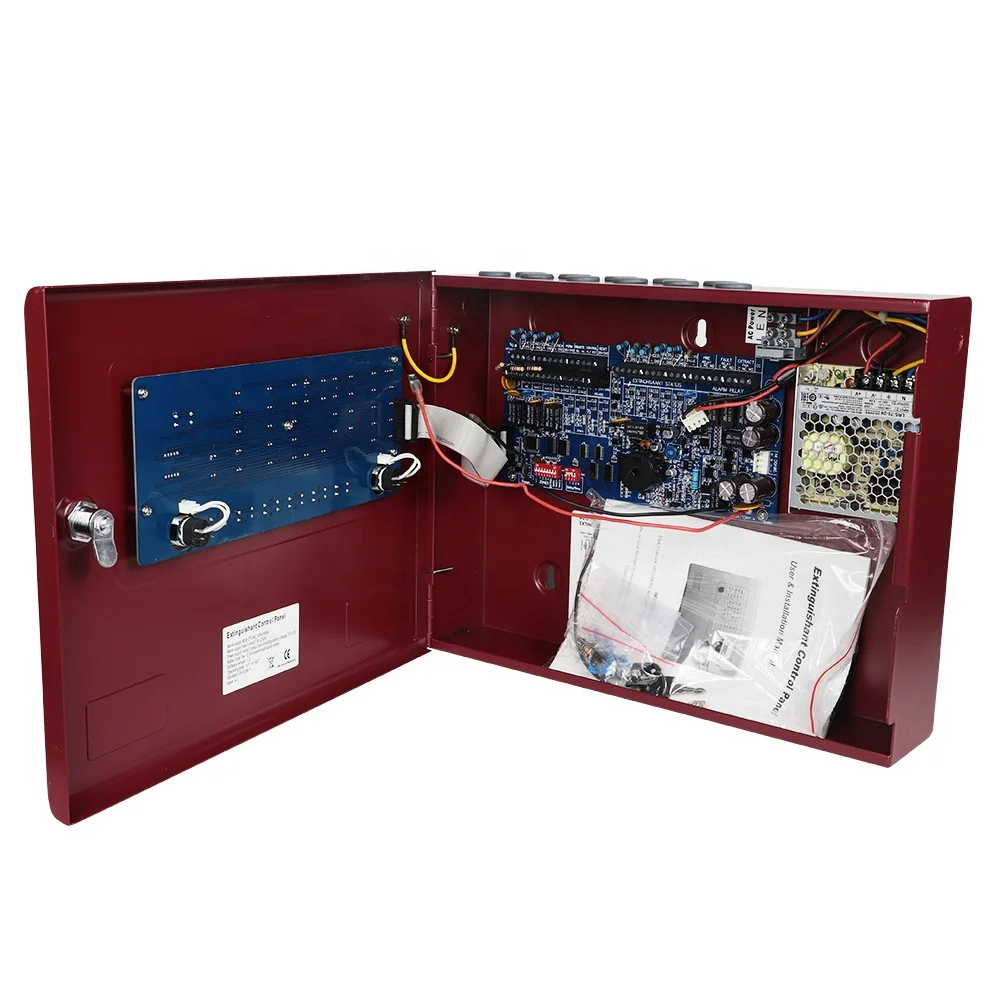 NOVOCO1230 red color clean gas fire alarm suppression system Control panel 1zone to 4zones