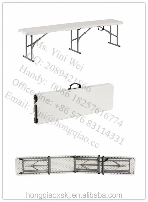 new design modern outdoor cheapest plastic folding bench