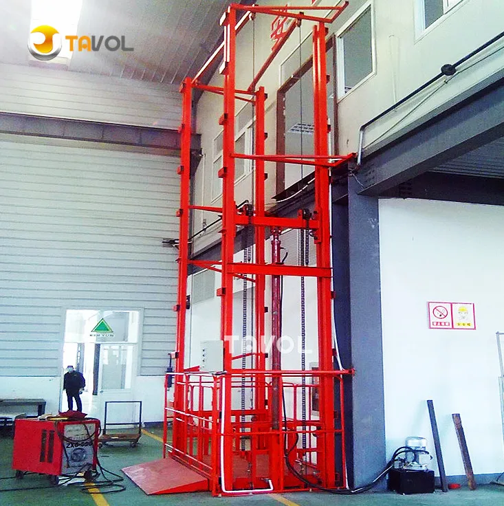 Warehouse 1T 3T 5T 10T  Vertical Hydraulic Cargo Lifts Elevator On Sale
