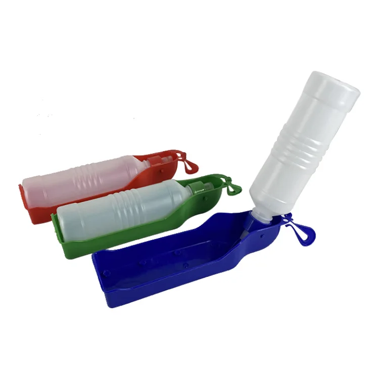 Pets Outdoor Travel PP Plastic Portable Pet Drinking Water Feeder Bottle