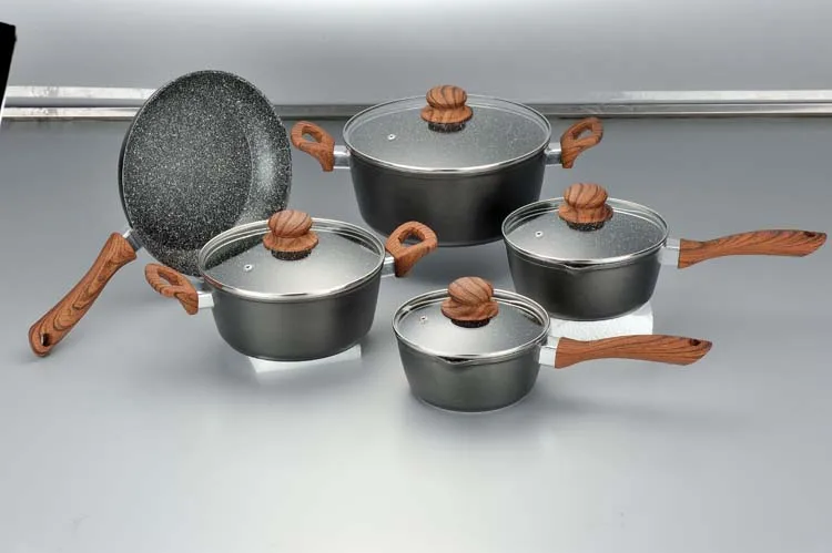 Кухонная посуда наборы кухонной посуды из антипригарного мрамора набор и камня