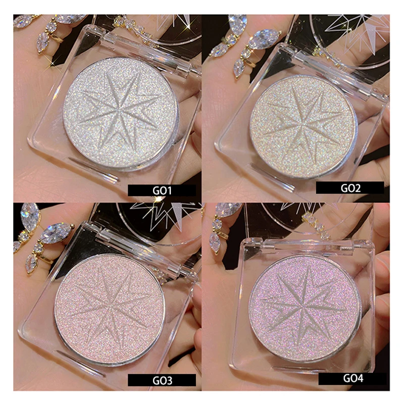 Powder Palette Cheek Face Eye Shine Shimmer Pearl Mineral Glow Pearls Highlighter