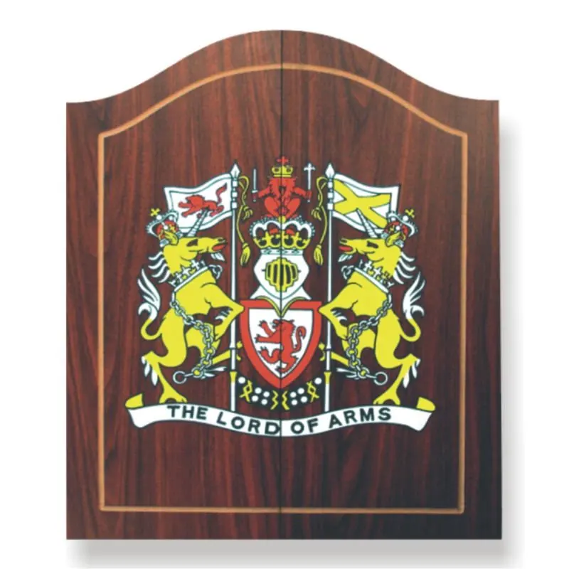 Durable Wall Wooden Dartboard Product  dartboard display in Wood Cabinet with stylish look