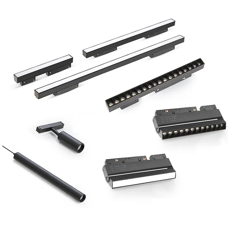 Wholesale Retail High End Safety Voltage Dc48v Flushed Recessed Trimless Magnetic Led Lights Track Magnetic Spot Light Track