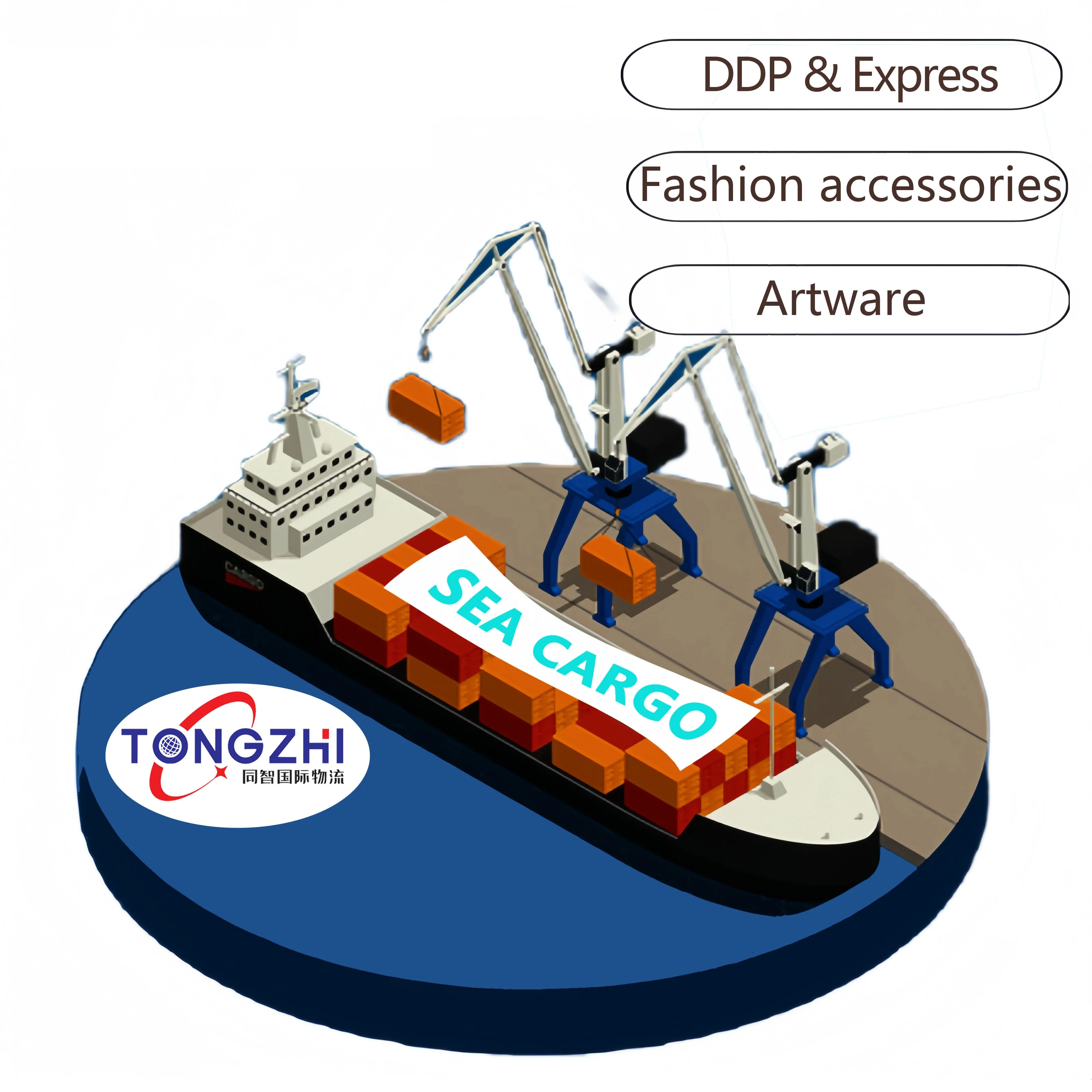 Ddp Door To Door Services Artware and Fashion accessories Sea Freight Forwarder From China To Uk France Transport Agent