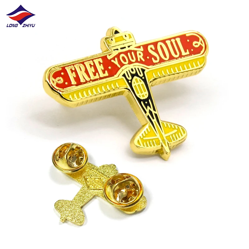 Customize Metal Gold Badges of China Manufacturer Metal Pin Badges Shenzhen Longzhiyu 15years Supplier