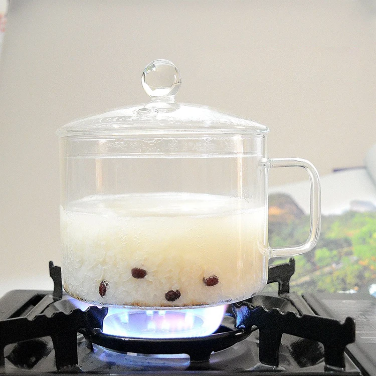 Wholesale Heat Resistant Clear High Borosilicate Glass Mixing Cup Salad Bowl Instant Noodle Milk Pot