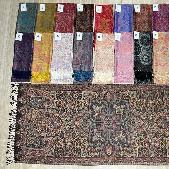 2025 Wholesale Silk Yarn Neck Wear Muffler Scarf New Instant Jacquard Pashmina Rayon Foulard Hjab Autumn Pashminas Scarf