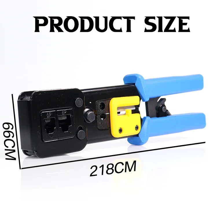 RG11 RJ45 network cable clamp manual cables crimp pliers 6P 8P Pass Through Crystal head Crimping Tool