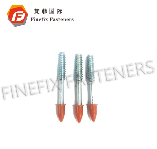 Прямая продажа, красные канавки, резьбовые гвозди M6, резьбовые шпильки, фиксирующие гвозди для порошка
