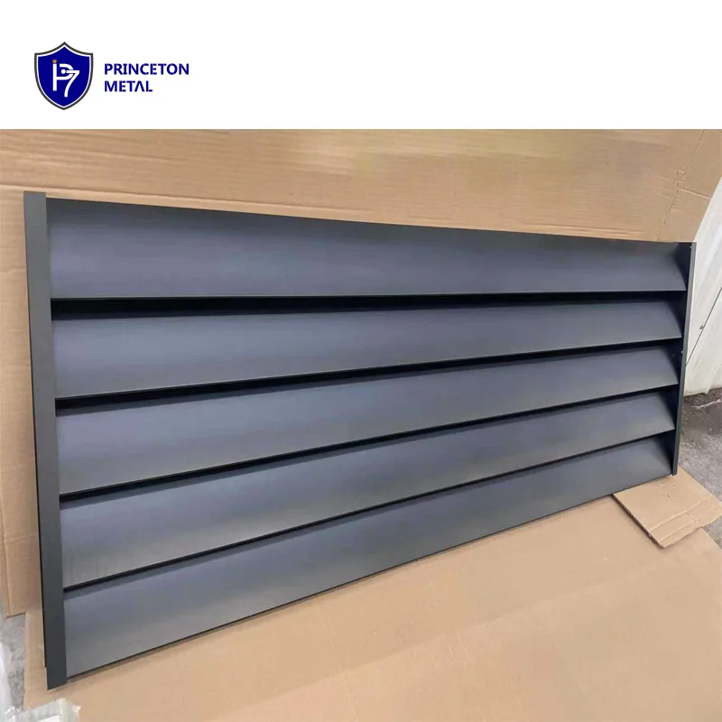 Privacy Aluminum Window Awning Louver Sunshade Blade  Waterproof Window Awning Fence Panel For Project