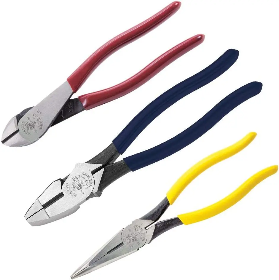 Tool Set with Pliers Diagonal Cutters and Long Nose Pliers