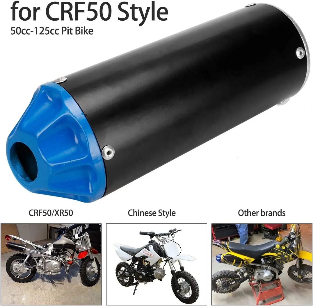 HIAORS Новое поступление 28 мм глушитель выхлопной трубы для питбайка Honda CRF50 XR50 Chinese 70cc-125cc