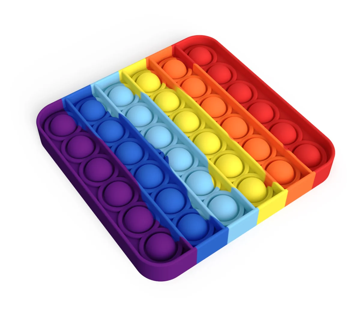 Wholesale New Decompression Push Pop Bubble Silicone Bracelet, Stress Reliever Dimple Squeeze Fidget Sensory Toys for Kids Gift