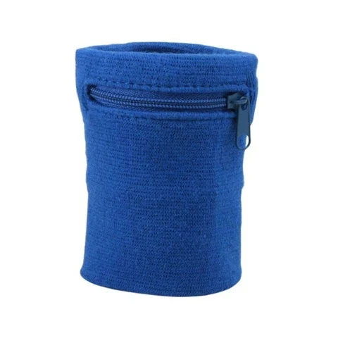 Промо пользовательский вышитый хлопковый браслет с карманом на молнии для спортивных