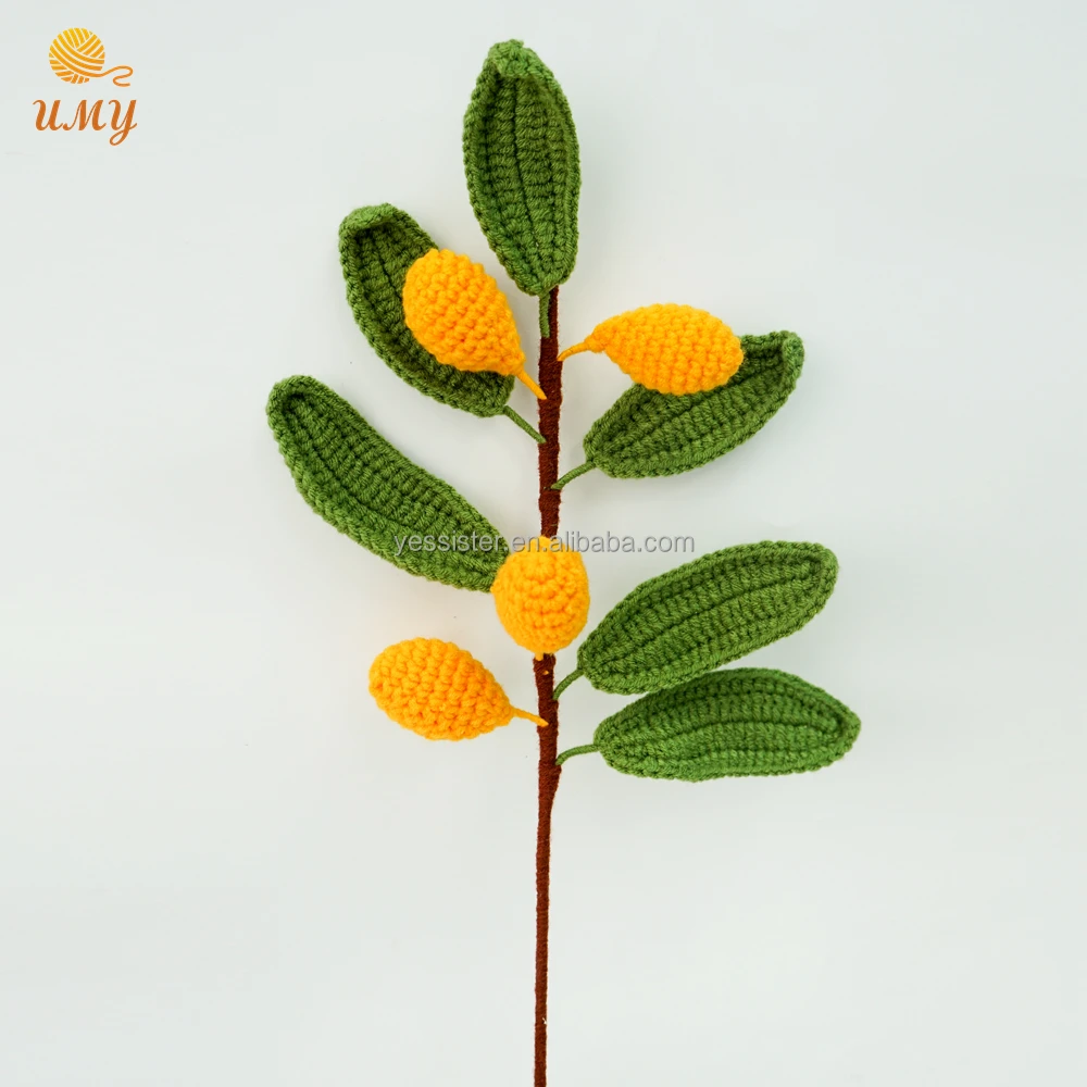 2024 new pure handmade crochet bouquet artificial crochet blooming multicolor alstroemerias Lily single handmade crochet flowers