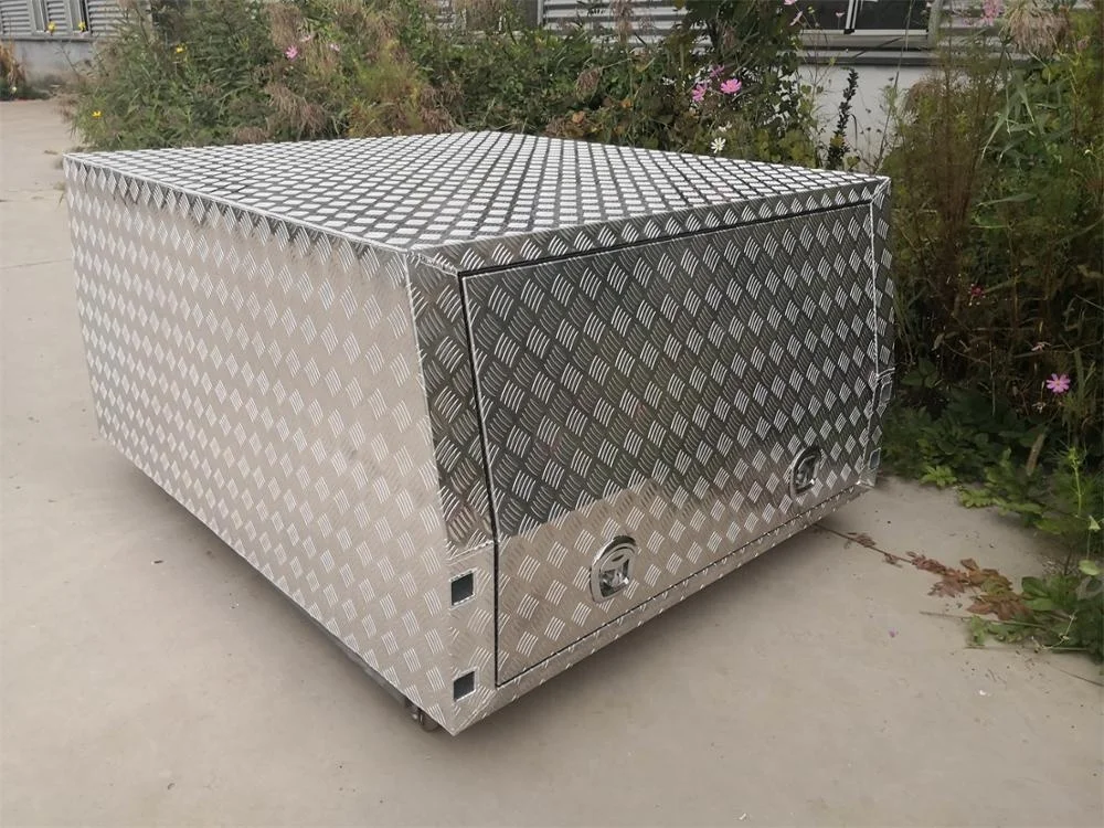 Jack Up Lift Off Aluminium Alloy Checker plate UTE Canopy tool box pickup truck tray