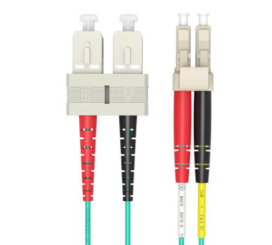 In stock 3meter 2core OM3 Multimode Duplex Fiber Optic Patch Cord LC-SC
