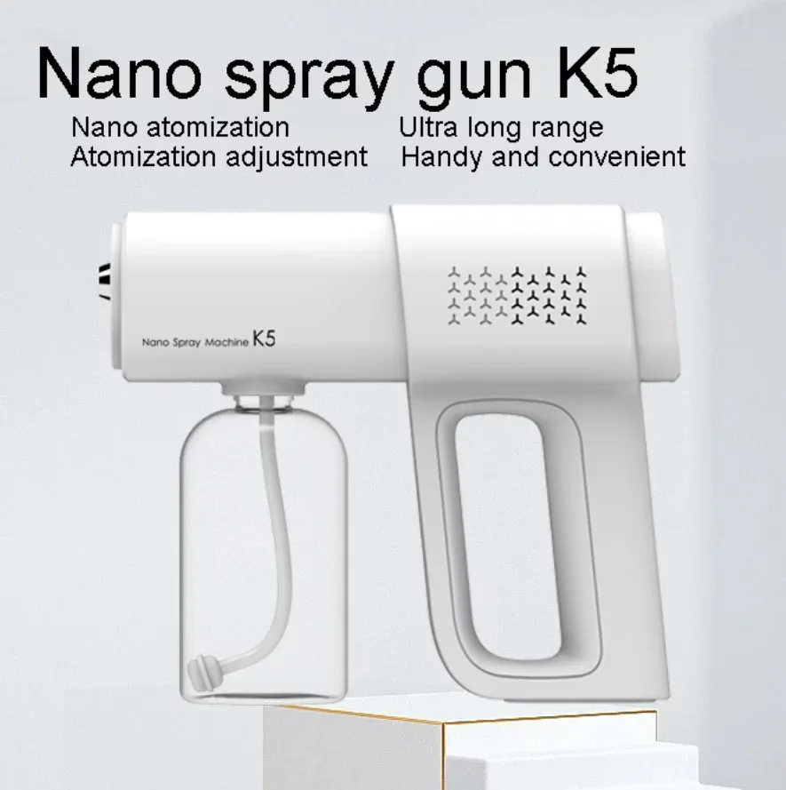 Мини-дезинфектор K5 Nano беспроводной с синими лучами Профессиональный небольшой распылитель дезинфицирующее средство для спирта дезинфекционный