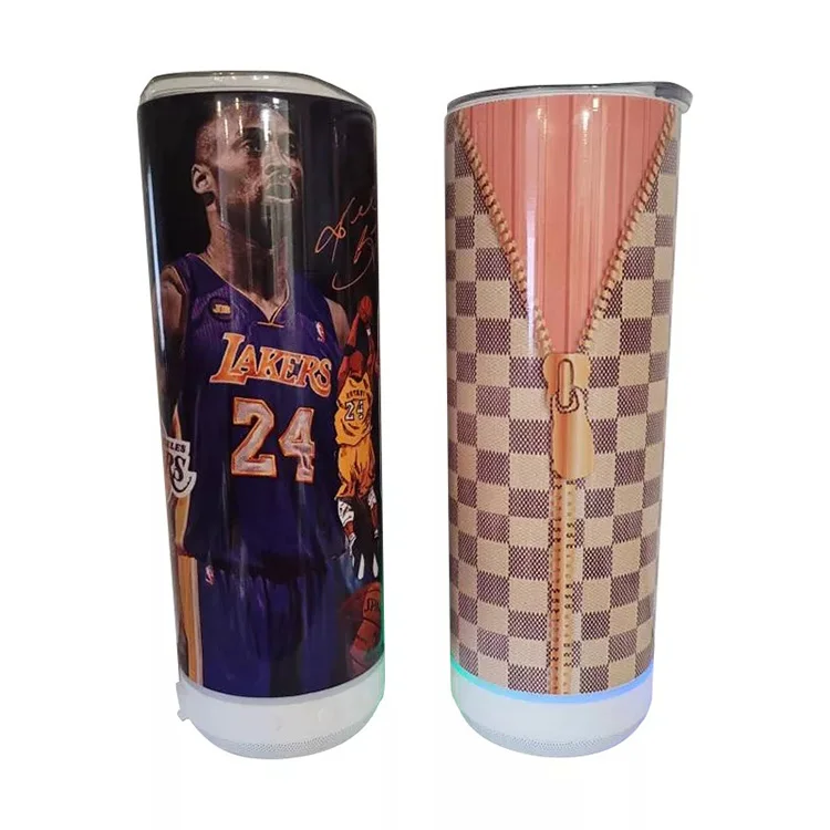 AilinGalaxy USA China Warehouse 20oz Stainless Steel Straight Smart Wireless Sublimation Blanks Speaker Tumbler With blue tooth
