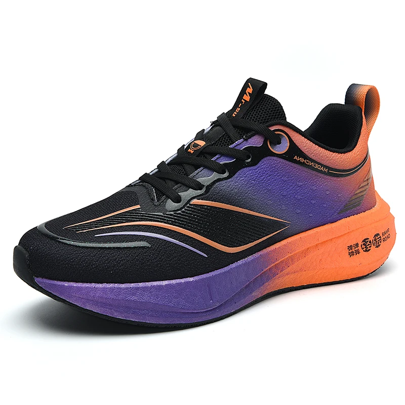 Wholesale Ultra Light Running Shoes New Rotating Button Lace Free Sports Shoes Breathable And Shock Absorbing Running Shoes