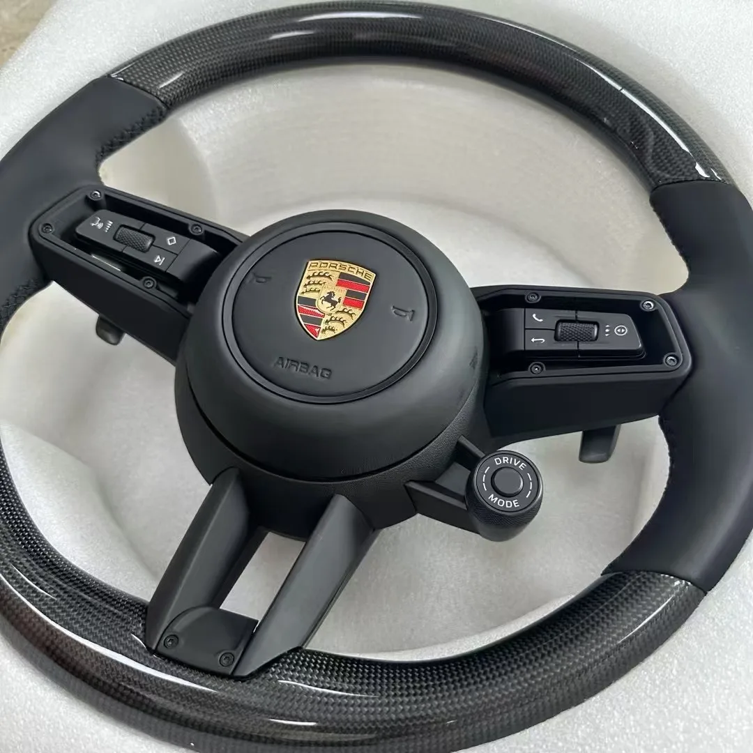 Модернизированный руль Alcantara для Porsches Panamera Macan Cayenne Cayman Taycan 911 718 996 997 958 981 987