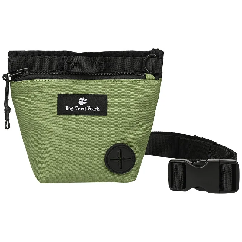 Hot Selling New Style Dacron Fabric Dog Treat Training Pouch With Adjustable Belt With Poop Bag Hole