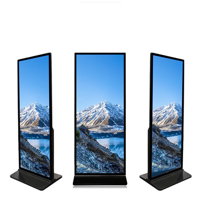 Foor Standing Full Screen Touch Screen Digital Signage Business Advertising Machine Metal Digital Signage And Displays