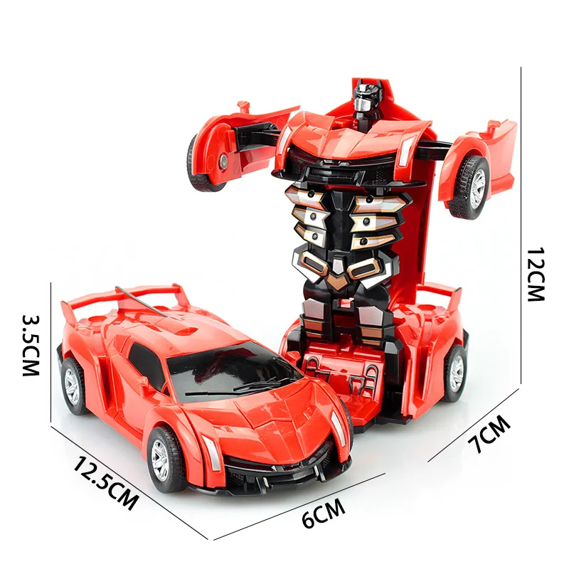 Kid Toy One-key Deformation Car Toys Automatic Transforming Robot Plastic Model Car Diecasts Toy