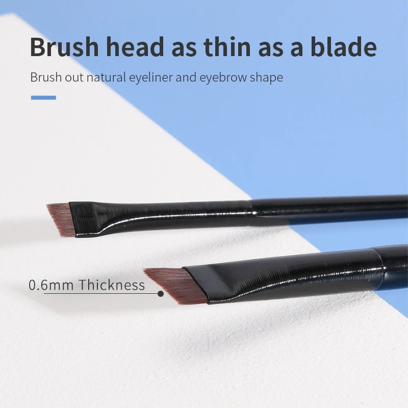 2024 Trending Makeup Tools Eyeliner Brush Ultra Fine Flat Shape Eyebrow Brushes with Thickness as Thin as Blade