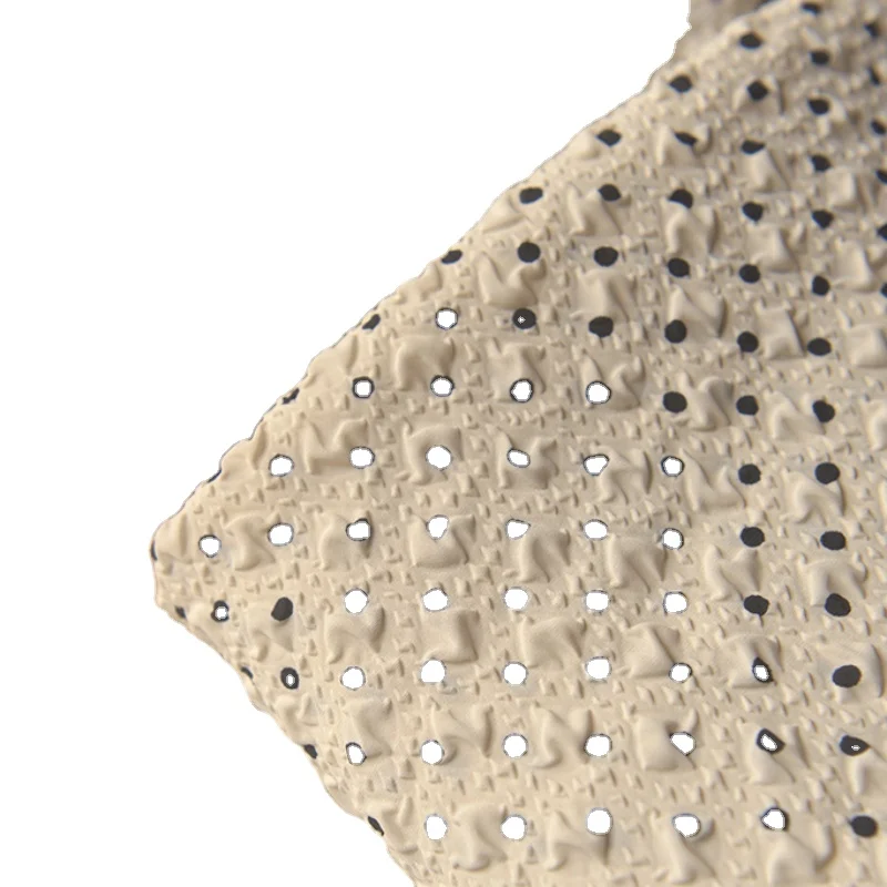 Small dots fresh bubble imitation linen Chiffon summer shirt  dress clothing handmade Chiffon Fabric