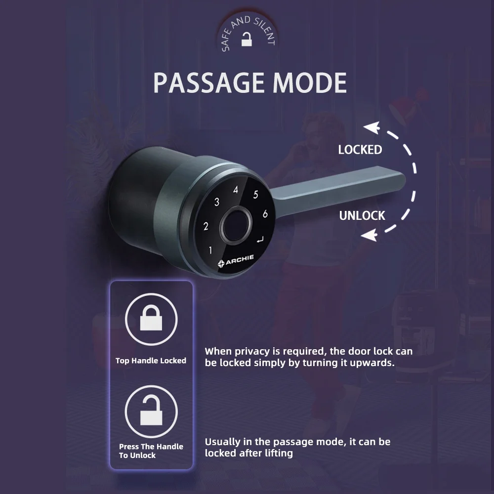 ARCHIE Anti-Tesla Coil Serratura Smart Door Lock Electronic Lock For Hotel