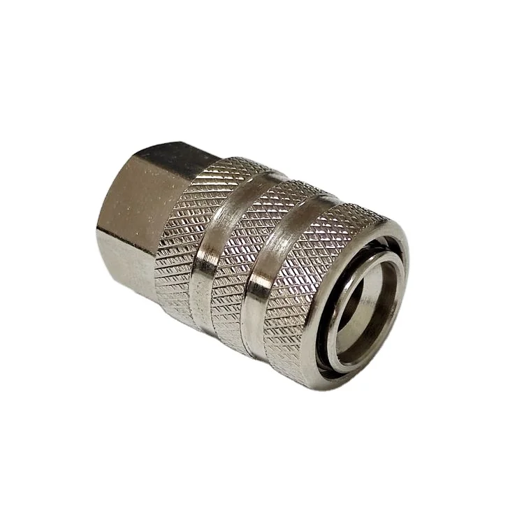 AC02B clip-on style pneumatic chuck  self-lock tire air chuck nickel plated brass air chuck