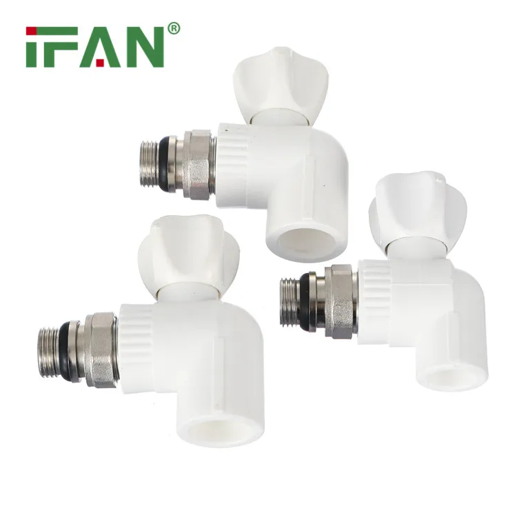 IFAN ASTM F2389 OEM ODM PPR клапан радиатора 20 мм 25 белый угловой